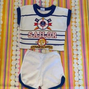 Vintage cotton nautical outfit